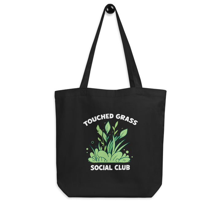 ⬦Touched Grass Social Club ⬦ Organic Cotton Eco Tote Bag