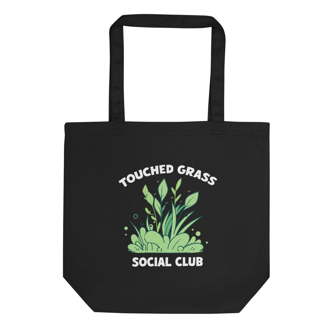 ⬦Touched Grass Social Club ⬦ Organic Cotton Eco Tote Bag