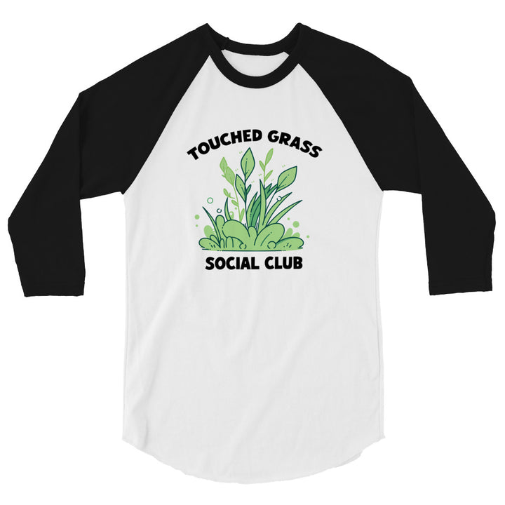 ⬦ Touched Grass Social Club ⬦ Unisex 3/4 Sleeve Baseball T-Shirt