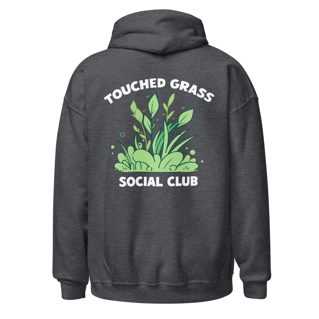 ⬦ Touched Grass Social Club ⬦ Unisex Embroidered Hoodie