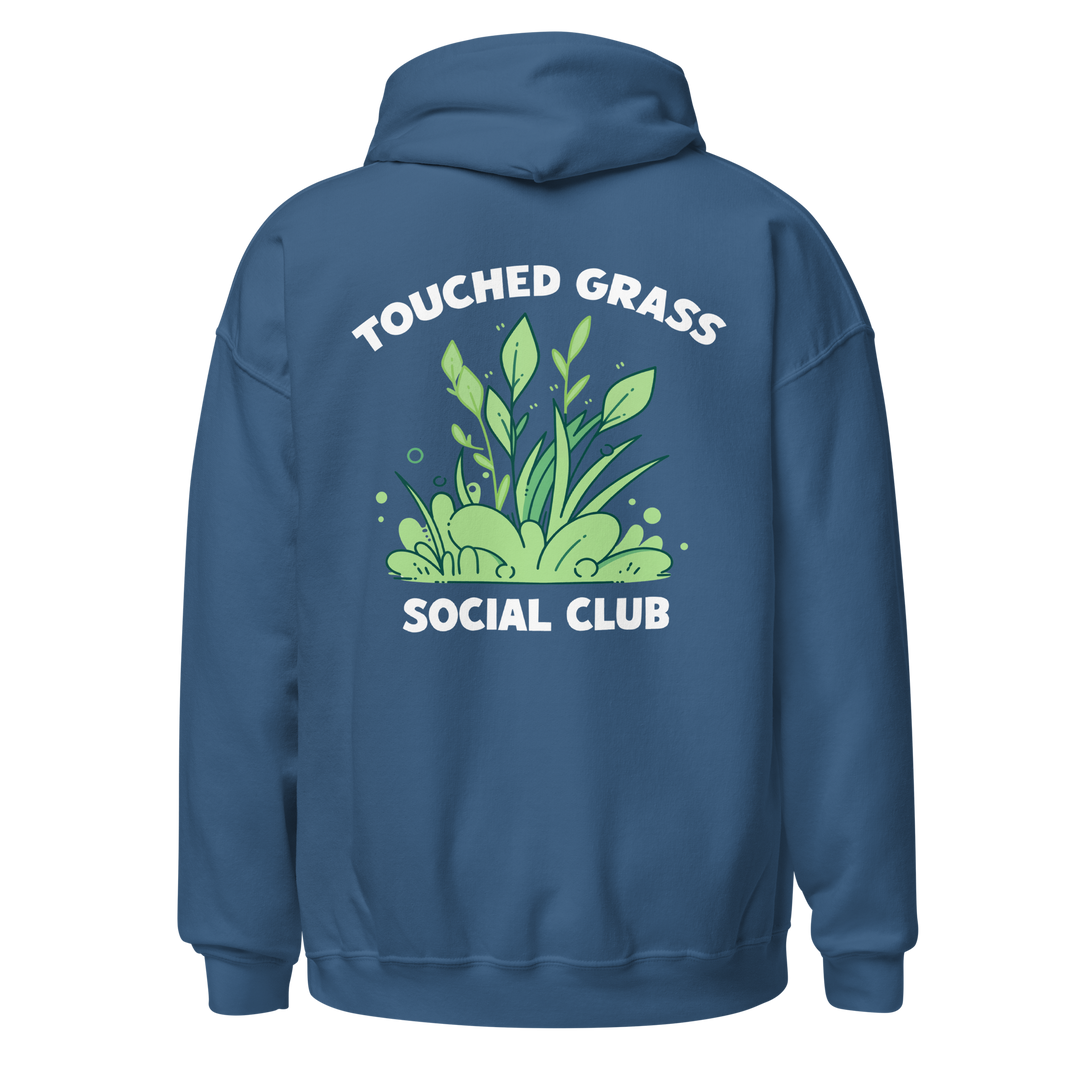 ⬦ Touched Grass Social Club ⬦ Unisex Embroidered Hoodie