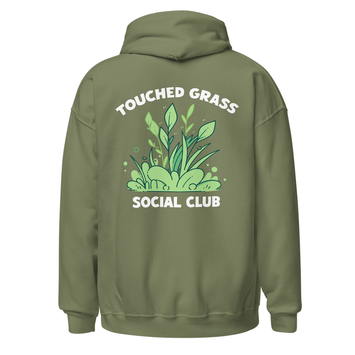 ⬦ Touched Grass Social Club ⬦ Unisex Embroidered Hoodie