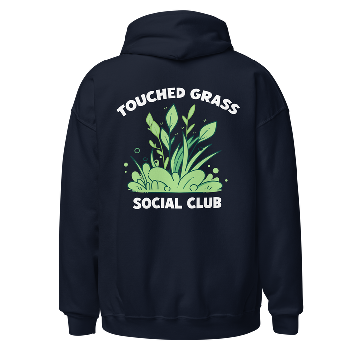 ⬦ Touched Grass Social Club ⬦ Unisex Embroidered Hoodie