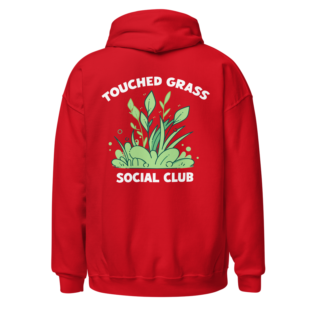 ⬦ Touched Grass Social Club ⬦ Unisex Embroidered Hoodie