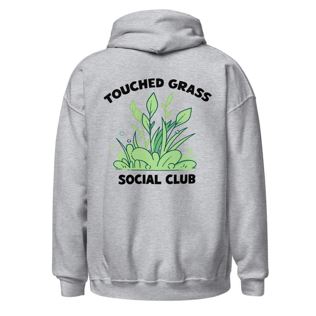 ⬦ Touched Grass Social Club ⬦ Unisex Embroidered Hoodie