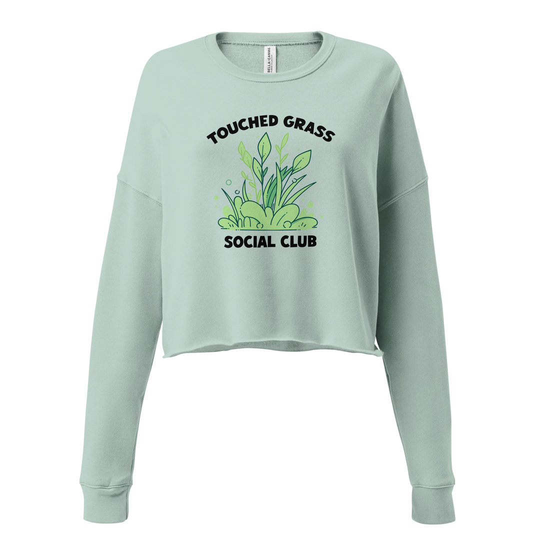 ⬦ Touched Grass Social Club ⬦ Cropped Sweatshirt